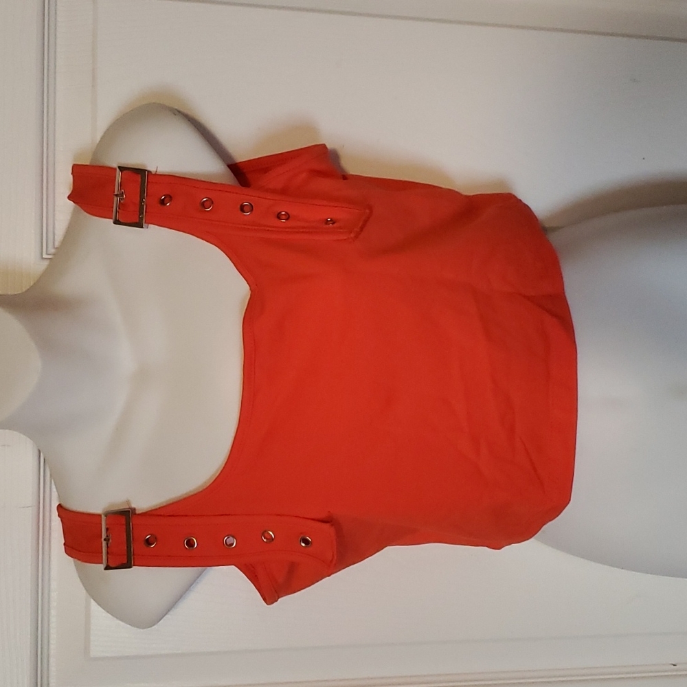 Orange crop top